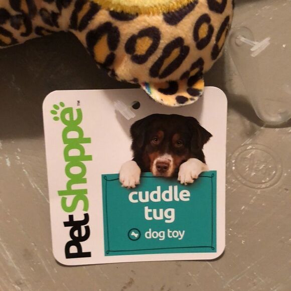 PetShoppe Cuddle Tug Dog Pet Squeaky Leopard Teddy Tree Hugging Toy - Picture 5 of 12